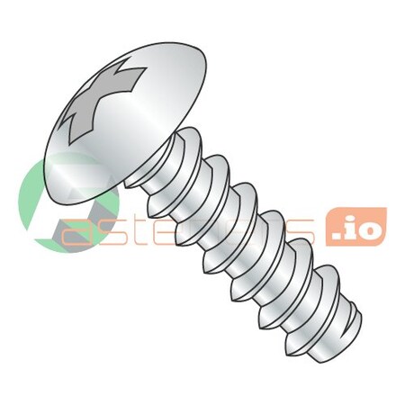 Newport Fasteners Thread Cutting Screw, #4 x 1/2 in, Zinc Plated Steel Truss Head Phillips Drive, 10000 PK 730810